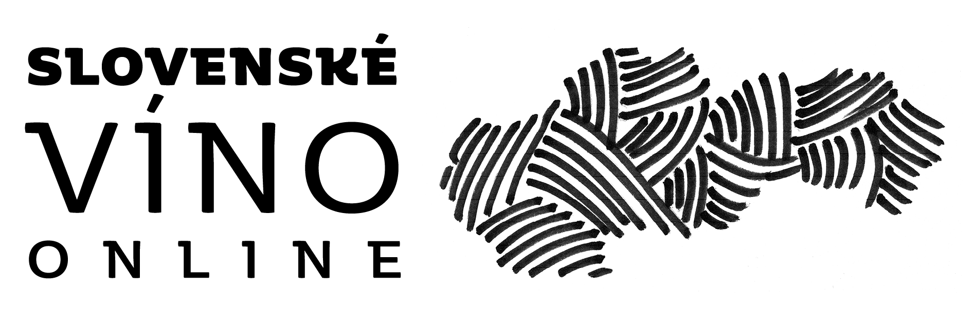 slovenske vino logo landscape black web